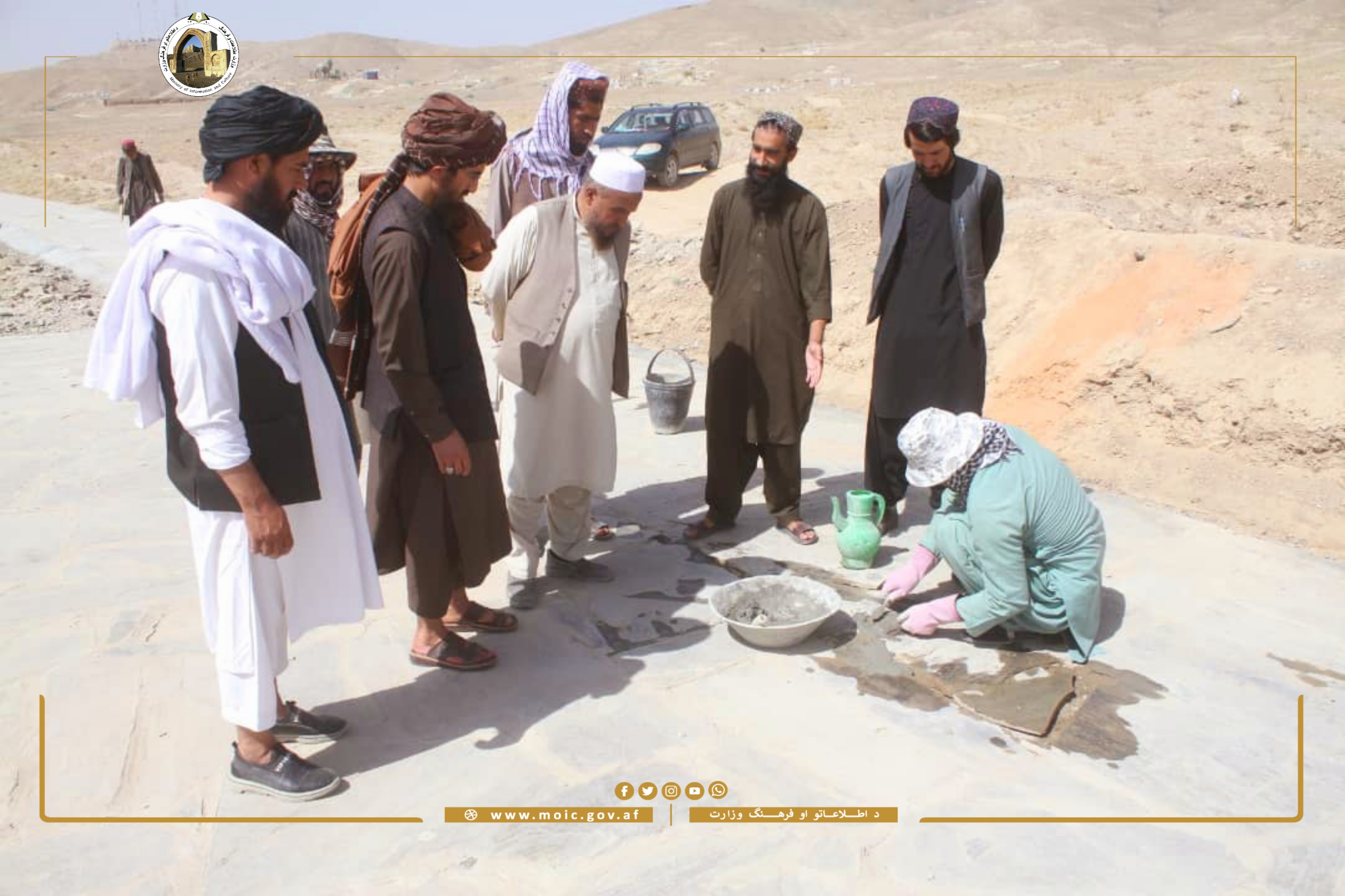 The Director of Information and Culture of Ghazni Supervised the Restoration of Historical Towers